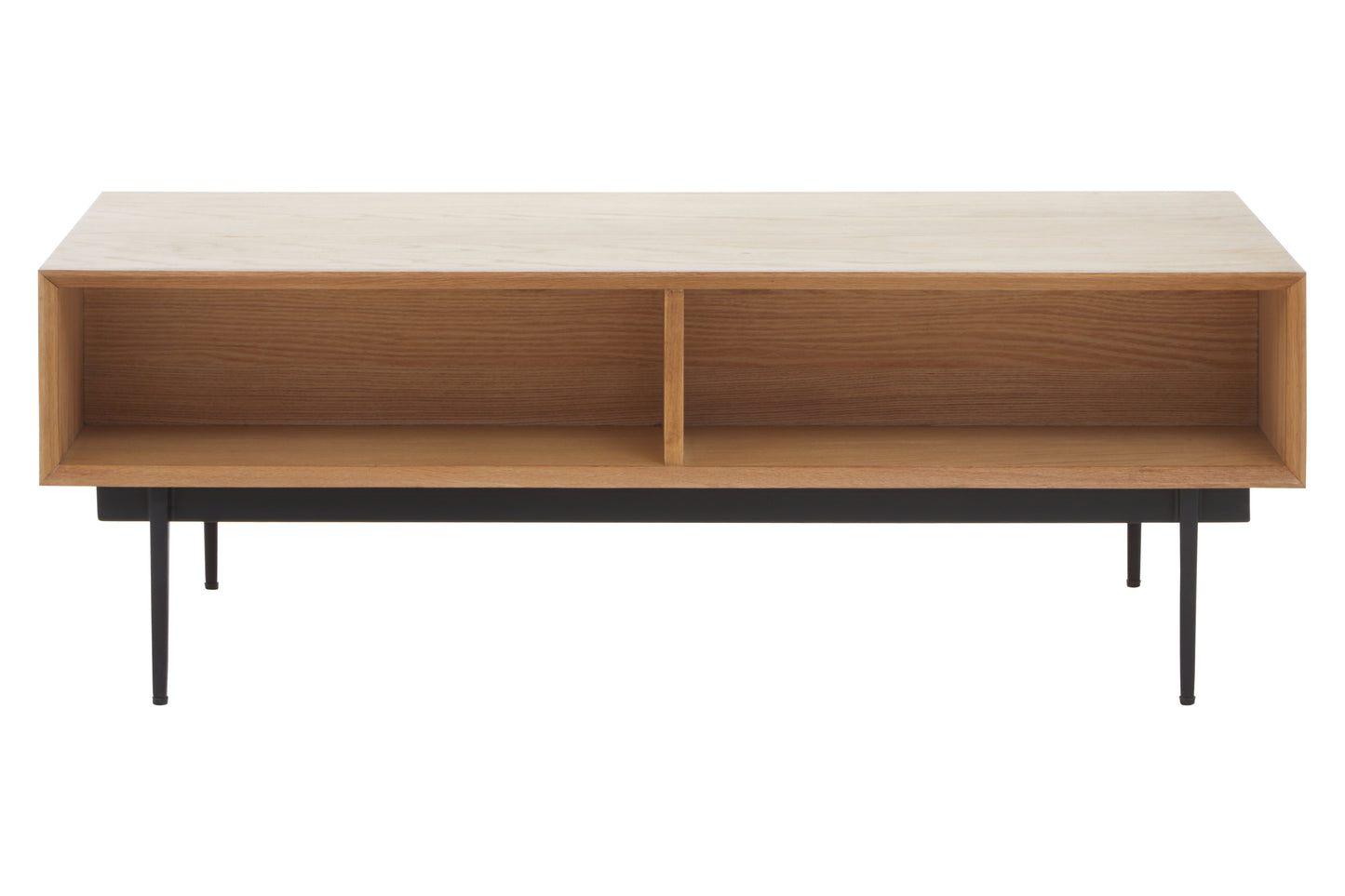 The Kajara Coffee Table pairs a natural carved wood finish with clean black metal legs, offering an elegant balance between rustic charm and modern minimalism. Shop online today at www.nobleandnook.co.uk