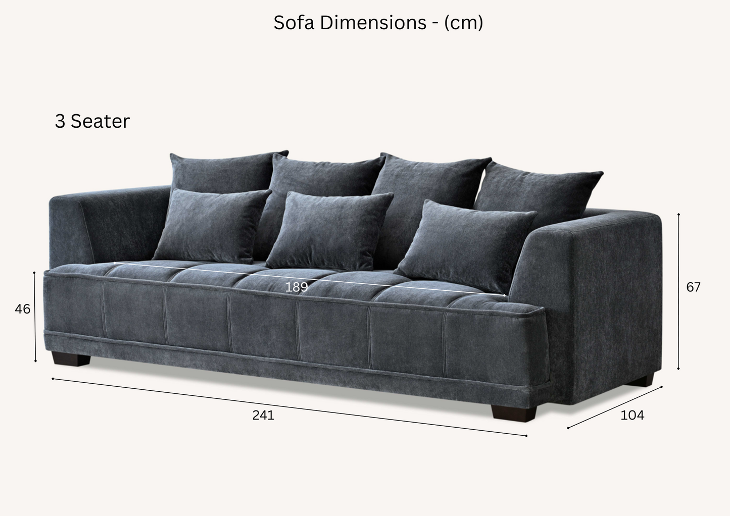 Shop the Aluxo Gramercy 3 Seater Sofa in Steel Velvet, featuring block stitched seat cushions and stunning steel-coloured mermaid boucle fabric for a modern luxury with timeless opulence. Shop online today at www.nobleandnook.co.uk