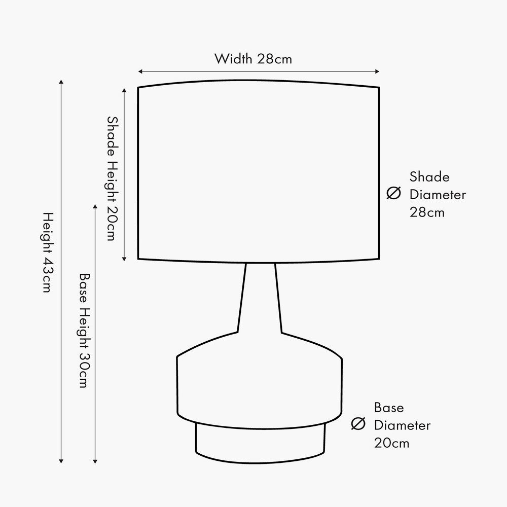 Elio Black and Wood Effect Textured Ceramic Table Lamp