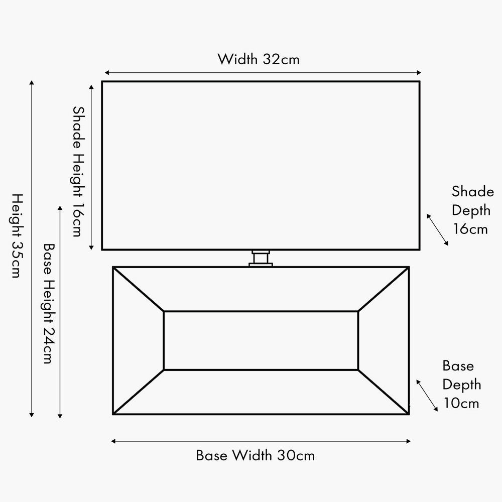 Block White Ceramic Rectangular Table Lamp | Modern Minimalist Lighting