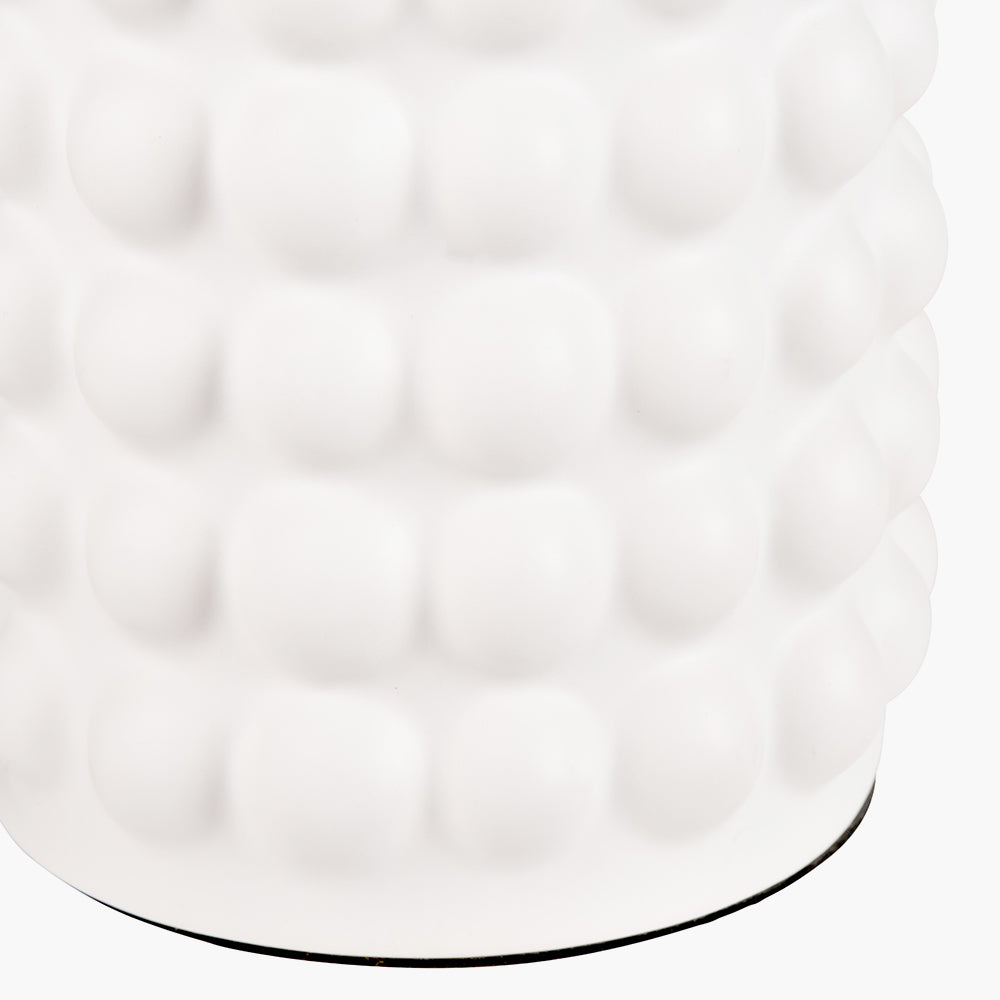Sohan White Bobbled Ceramic Tall Table Lamp Base