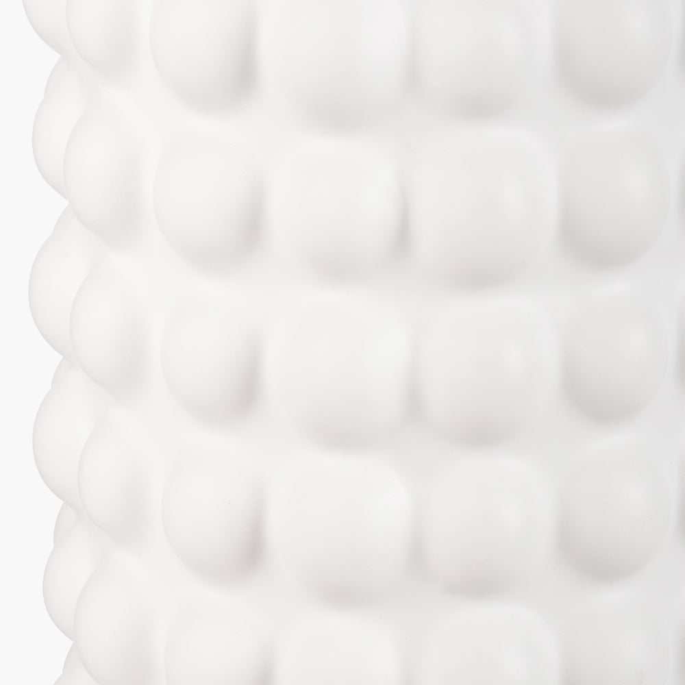 Sohan White Bobbled Ceramic Tall Table Lamp Base