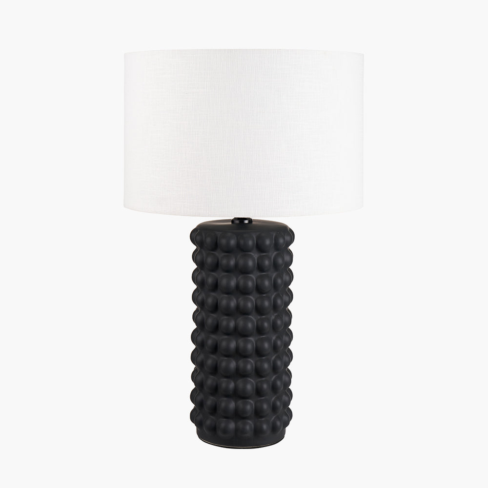 Sohan Black Bobbled Ceramic Tall Table Lamp Base