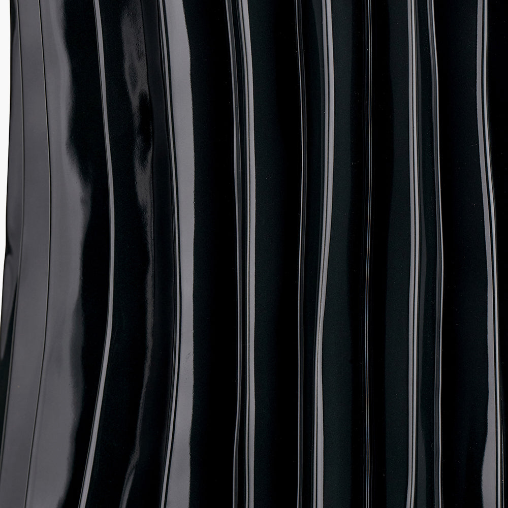 Devony Black Pleated Ceramic Table Lamp Base