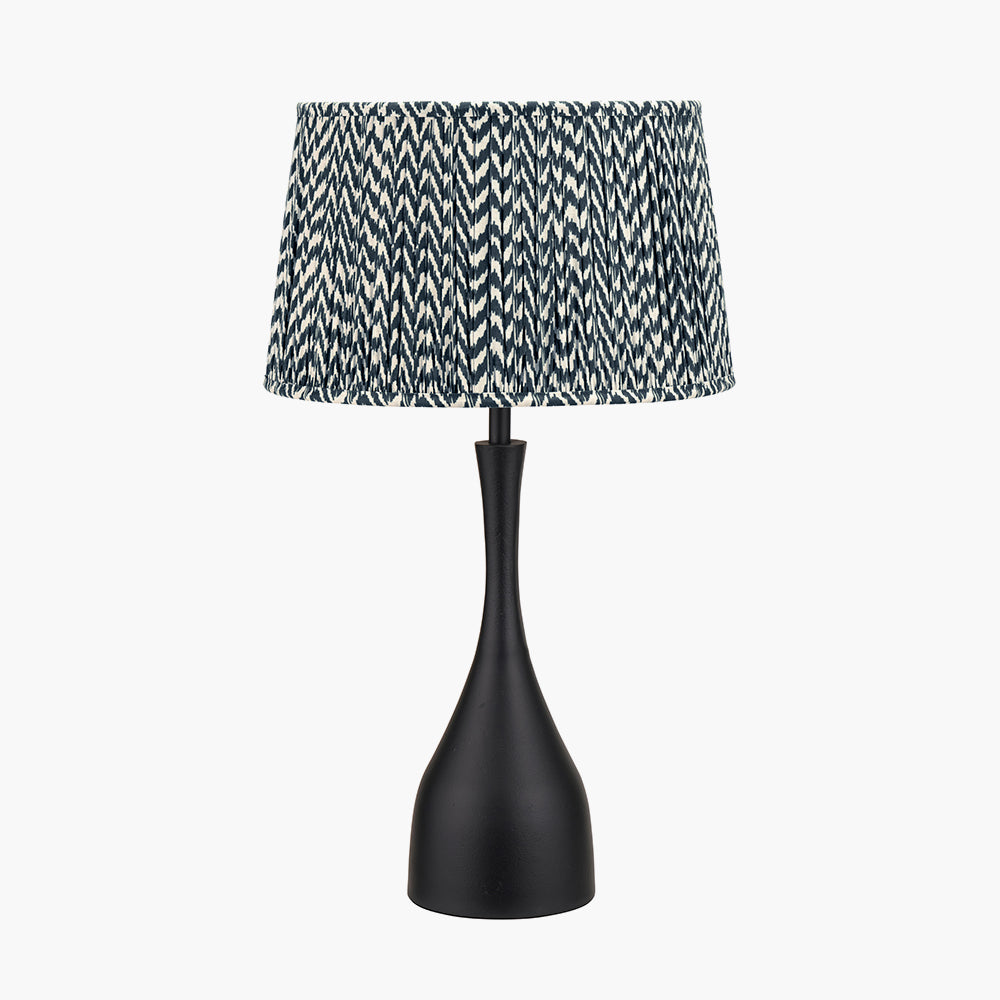 Llora Matt Black Metal Curved Table Lamp Base
