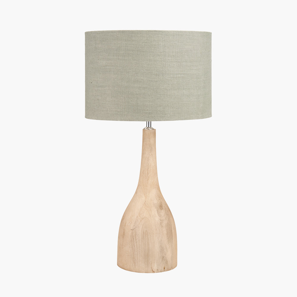 Corella Natural Mango Wood Curved Table Lamp Base