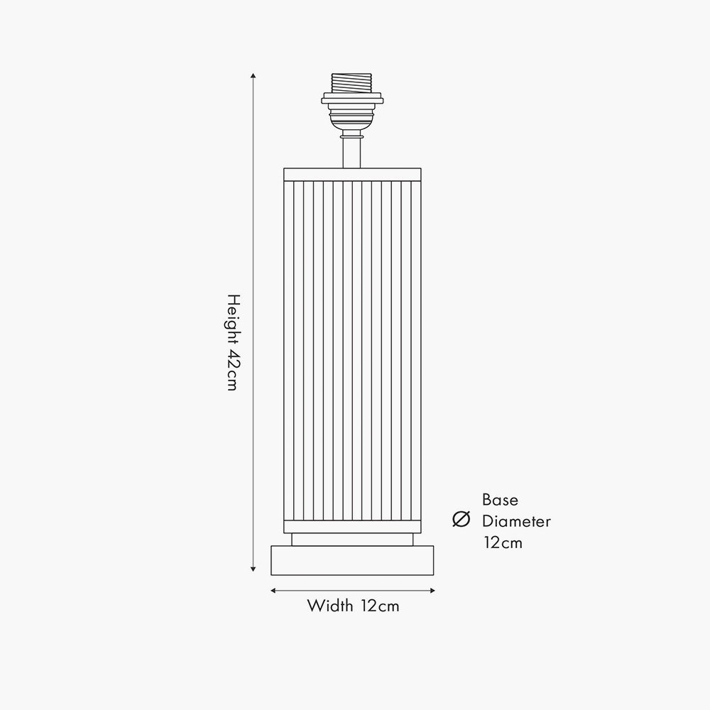 Ciara Clear Glass and Antique Bronze Metal Table Lamp Base – Ribbed Glass Design