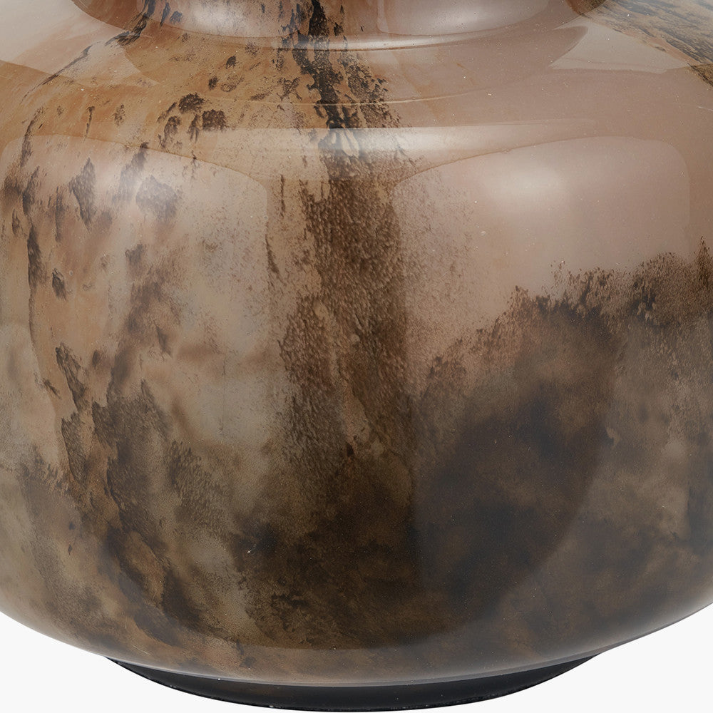 Cerdanya Brown and Beige Glass Table Lamp Base
