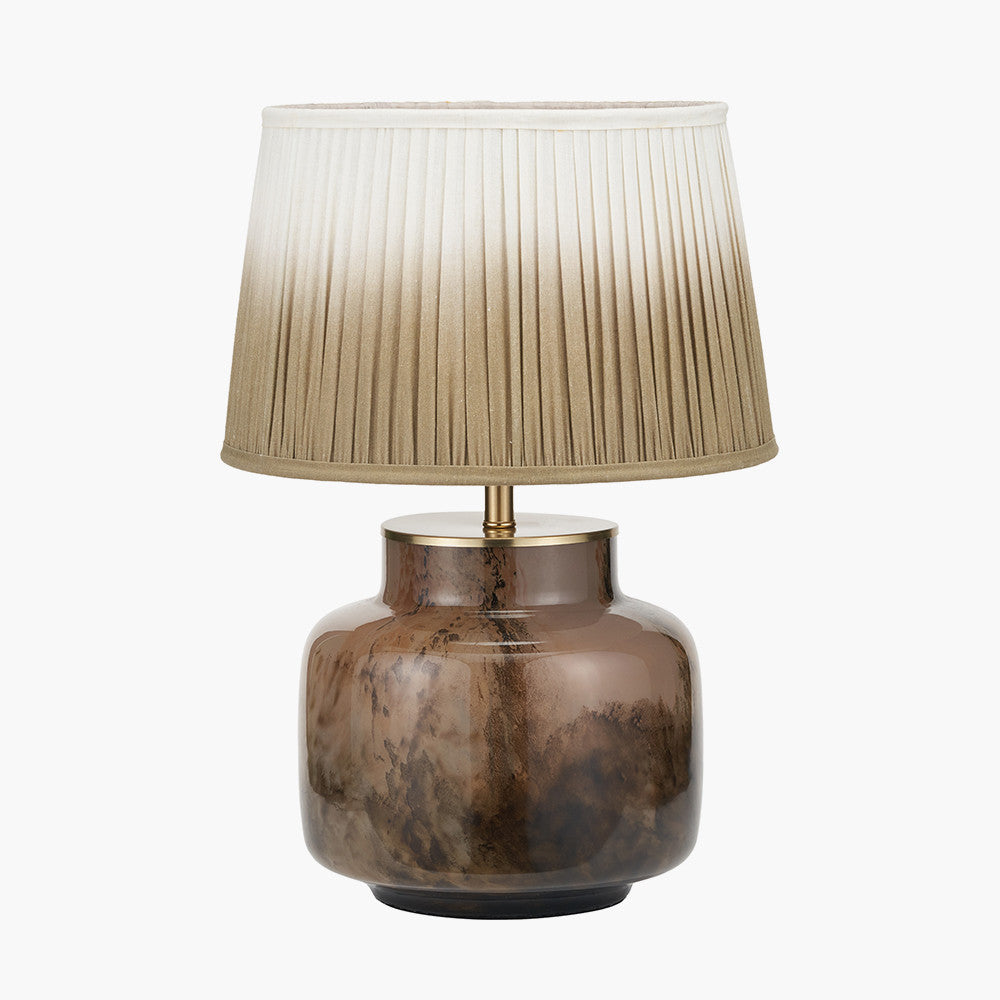 Cerdanya Brown and Beige Glass Table Lamp Base