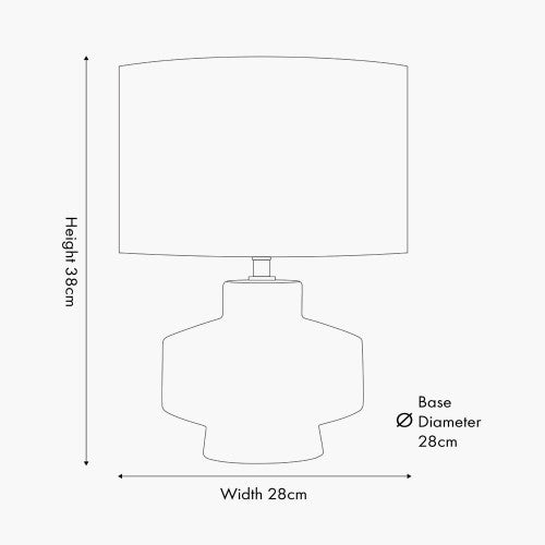 Elure White Crackle Effect Table Lamp | Modern Ceramic Lamp with White Shade