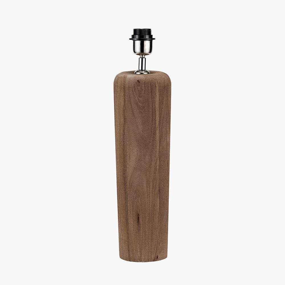 Inaya Natural Tapered Large Wood Table Lamp Base