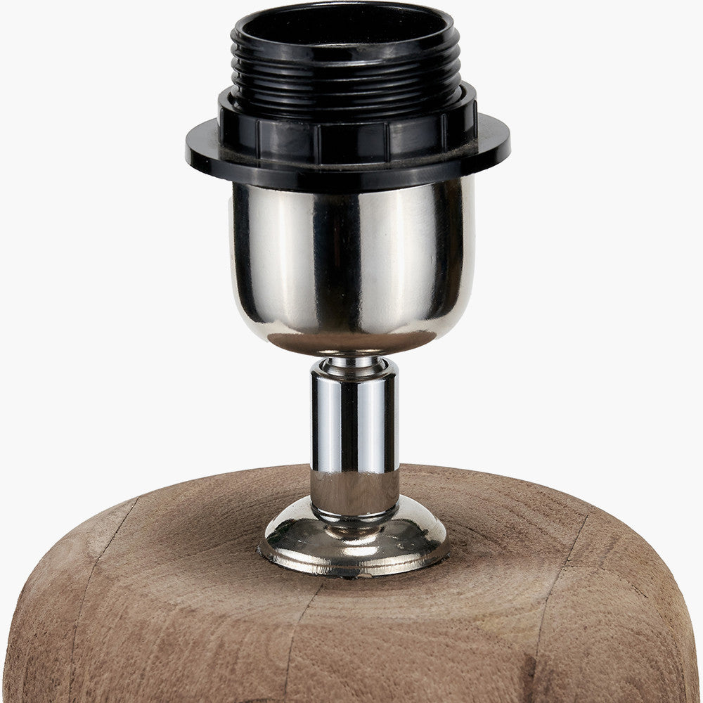 Inaya Natural Tapered Large Wood Table Lamp Base