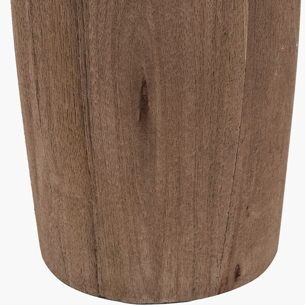 Inaya Natural Tapered Large Wood Table Lamp Base