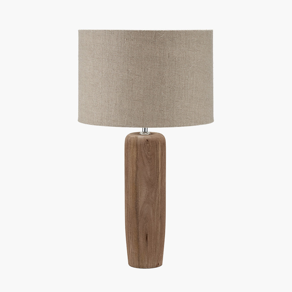 Inaya Natural Tapered Large Wood Table Lamp Base