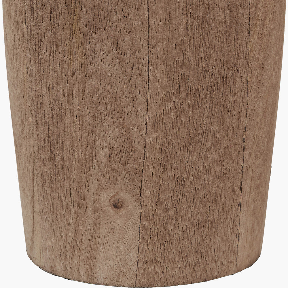 Inaya Natural Tapered Wood Table Lamp Base