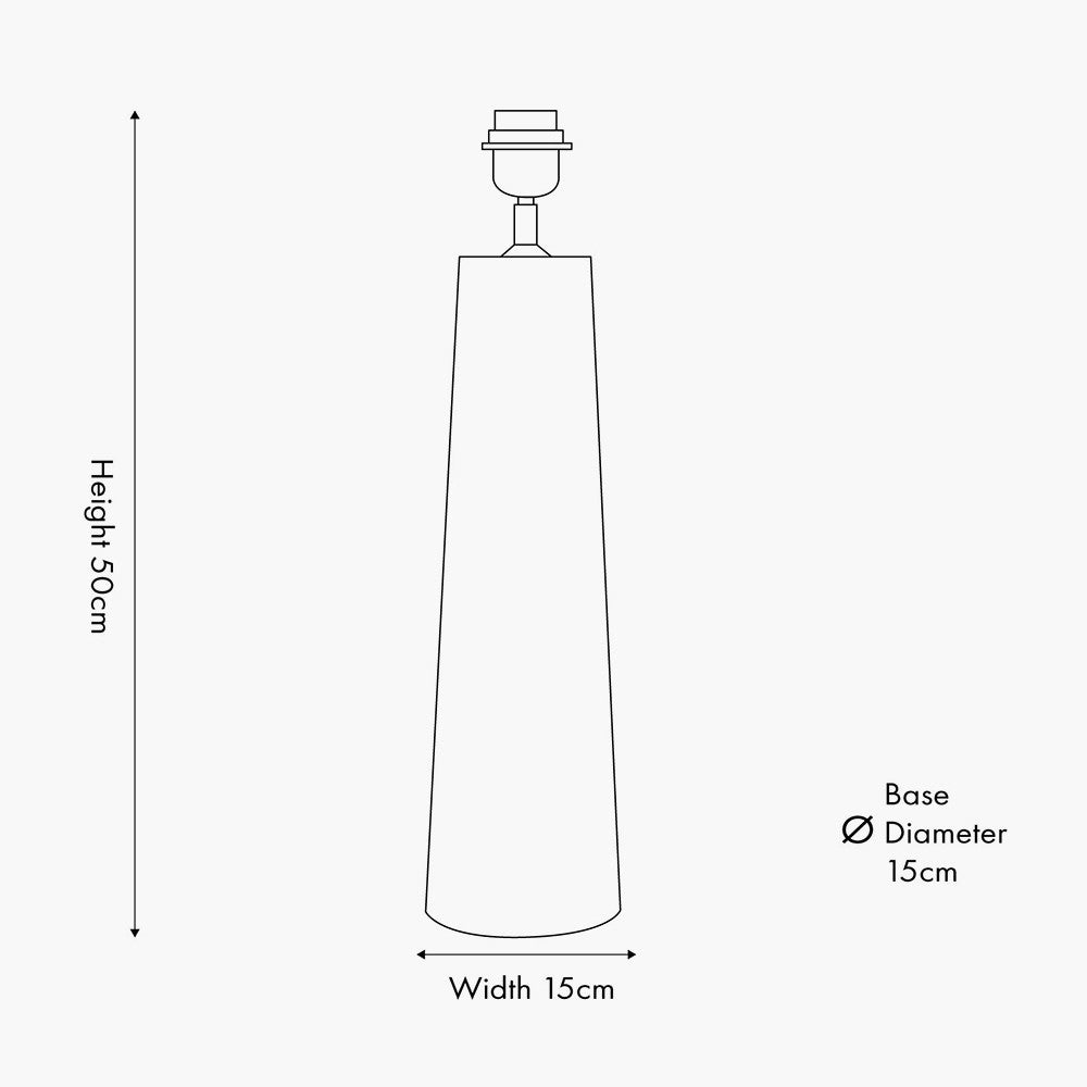 Esha Natural Conical Wood Table Lamp Base