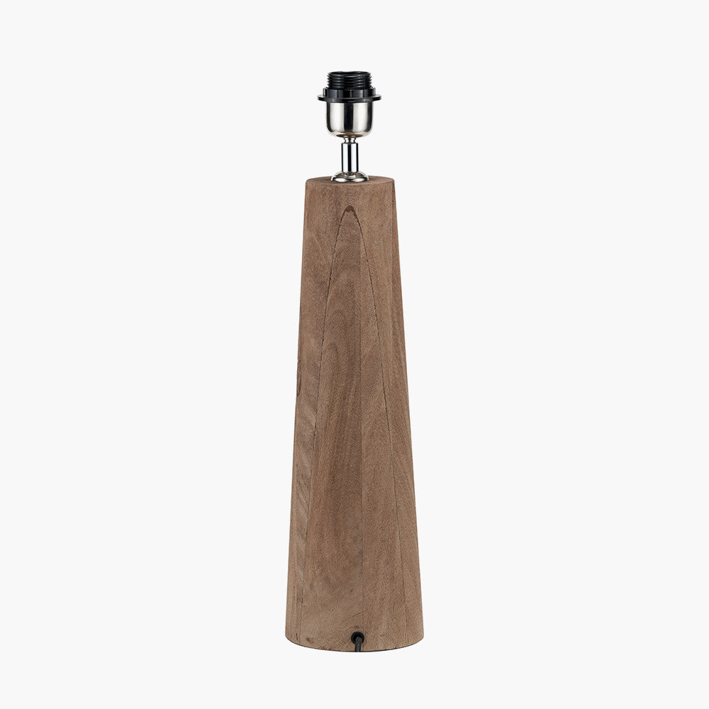 Esha Natural Conical Wood Table Lamp Base