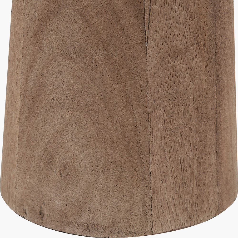Esha Natural Conical Wood Table Lamp Base