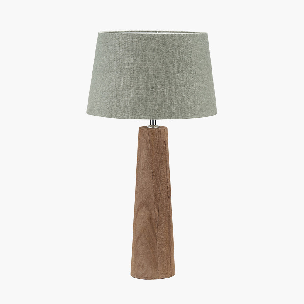 Esha Natural Conical Wood Table Lamp Base