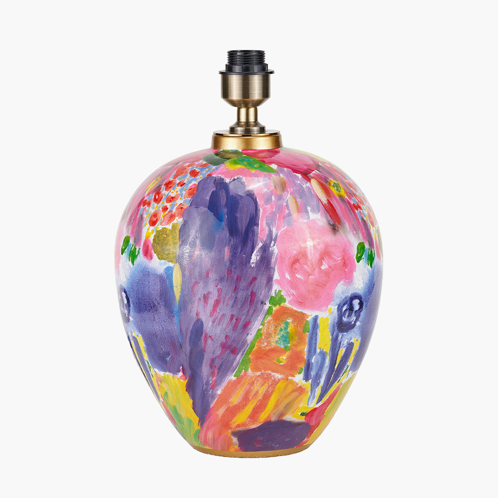 Matisse Multi Colour Ceramic Urn Table Lamp Base