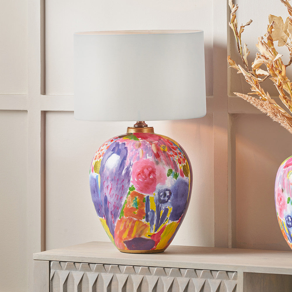 Matisse Multi Colour Ceramic Urn Table Lamp Base