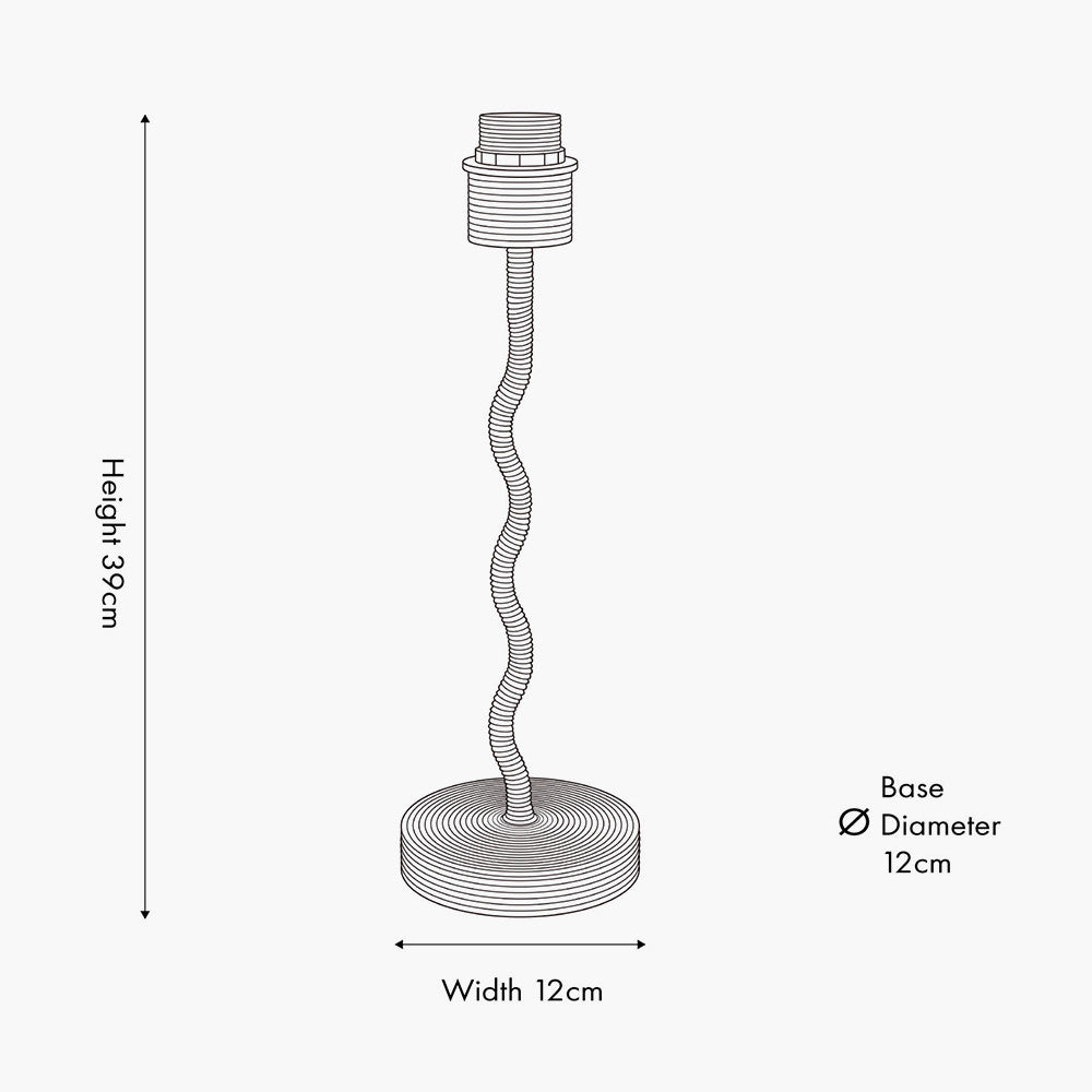 Palau Rattan Wave Table Lamp Base