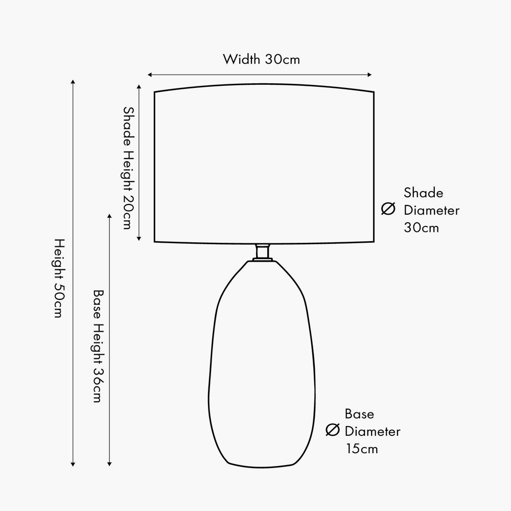 Erika Sage Vintage Textured Ceramic Table Lamp | Scandi Table Lamp