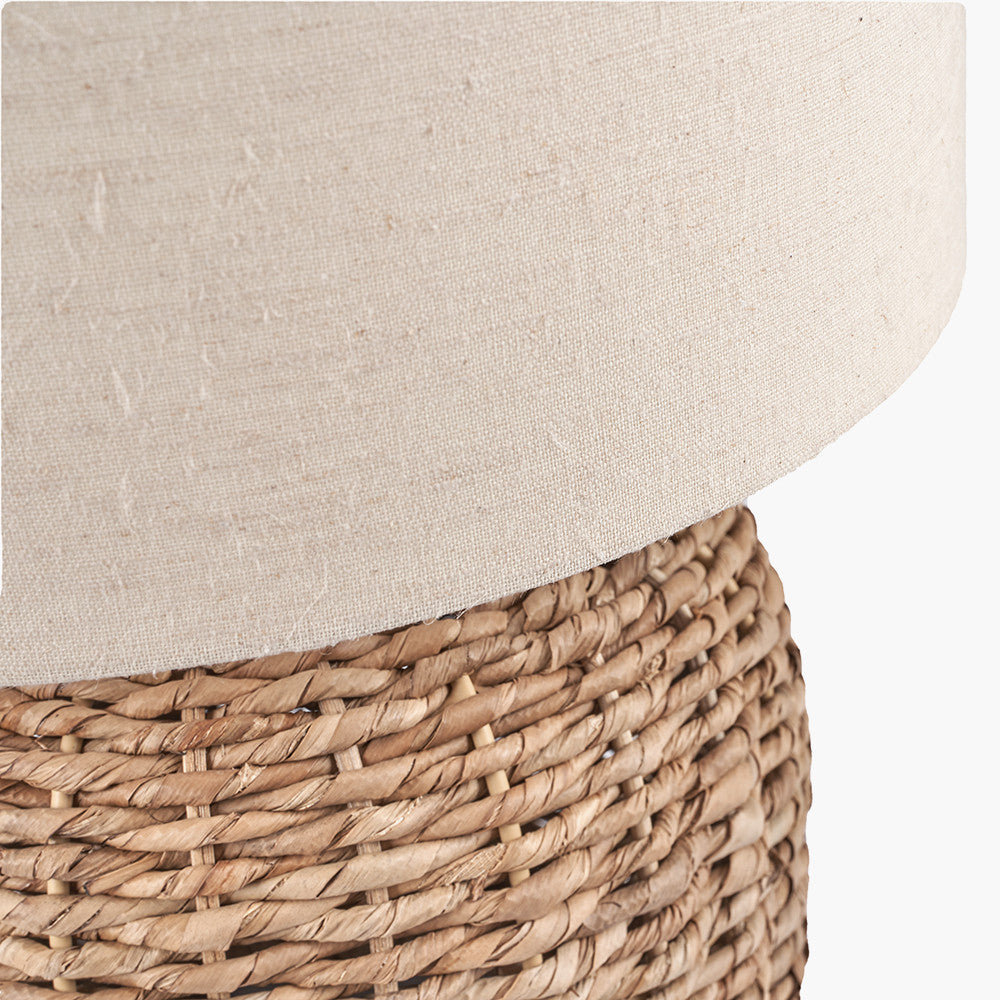 Shop the Acer Natural Woven Small Table Lamp with an ivory textured jute shade, adding both style and texture to your home. Shop online now at www.nobleandnook.co.uk
