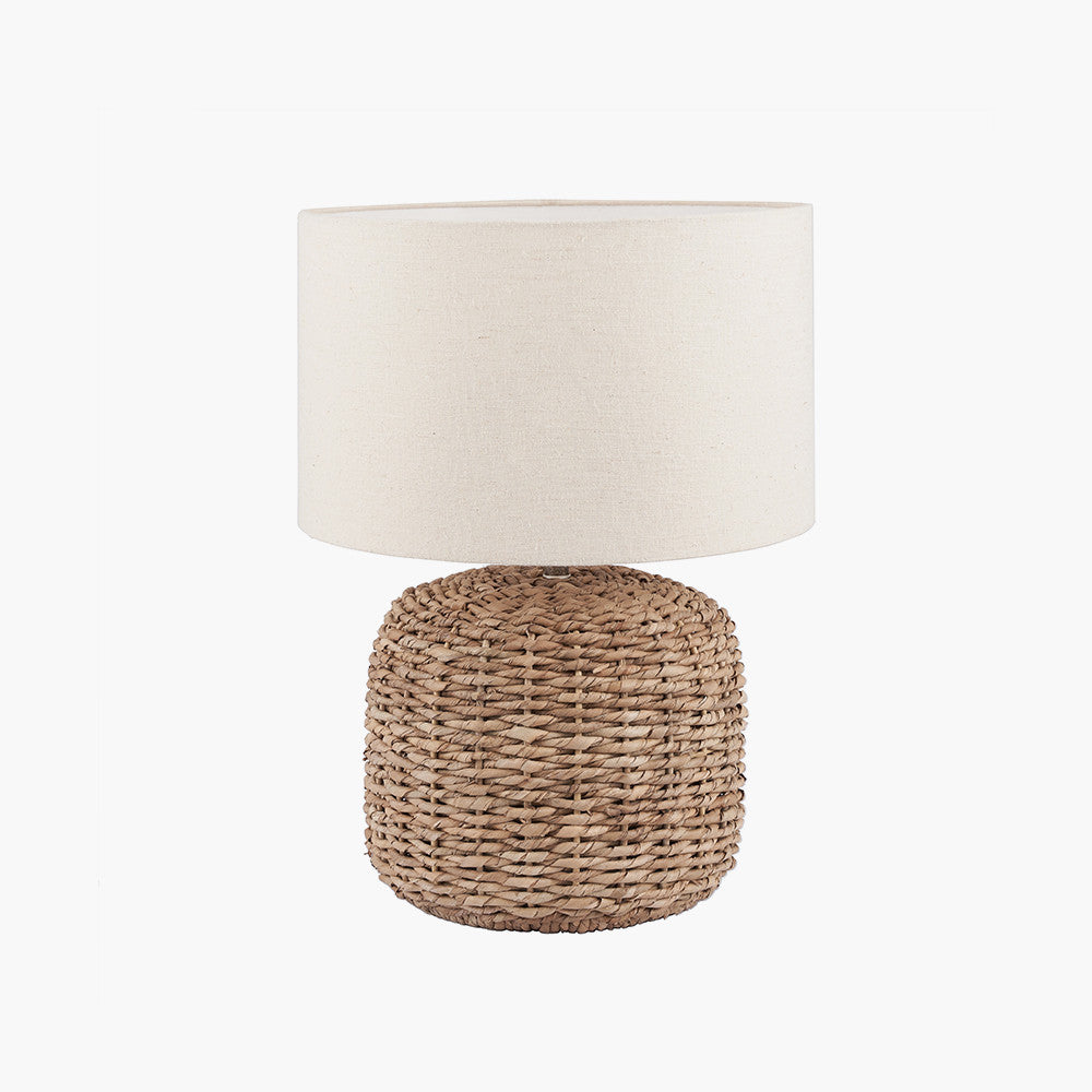 Shop the Acer Natural Woven Small Table Lamp with an ivory textured jute shade, adding both style and texture to your home. Shop online now at www.nobleandnook.co.uk