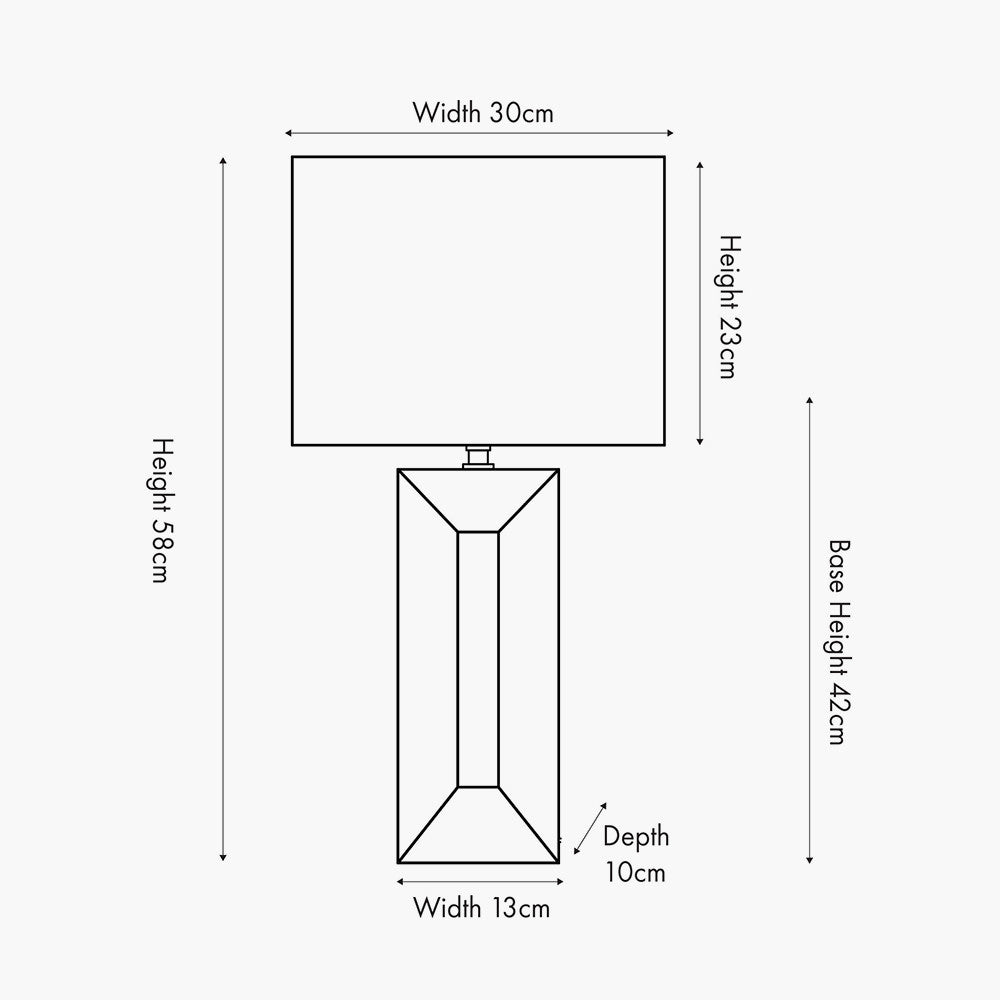 Block Black Ceramic Tall Table Lamp | Modern Sculptural Table Lamp