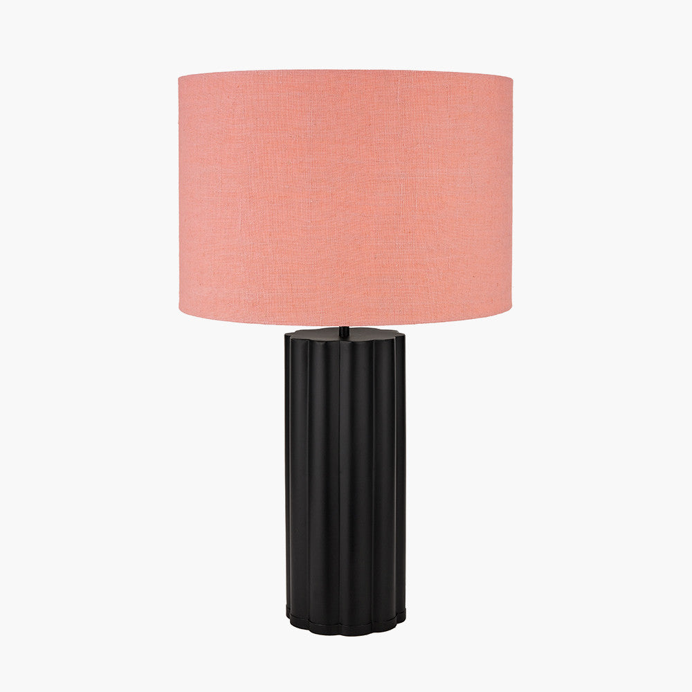 Petula Black Metal Scallop Table Lamp Base