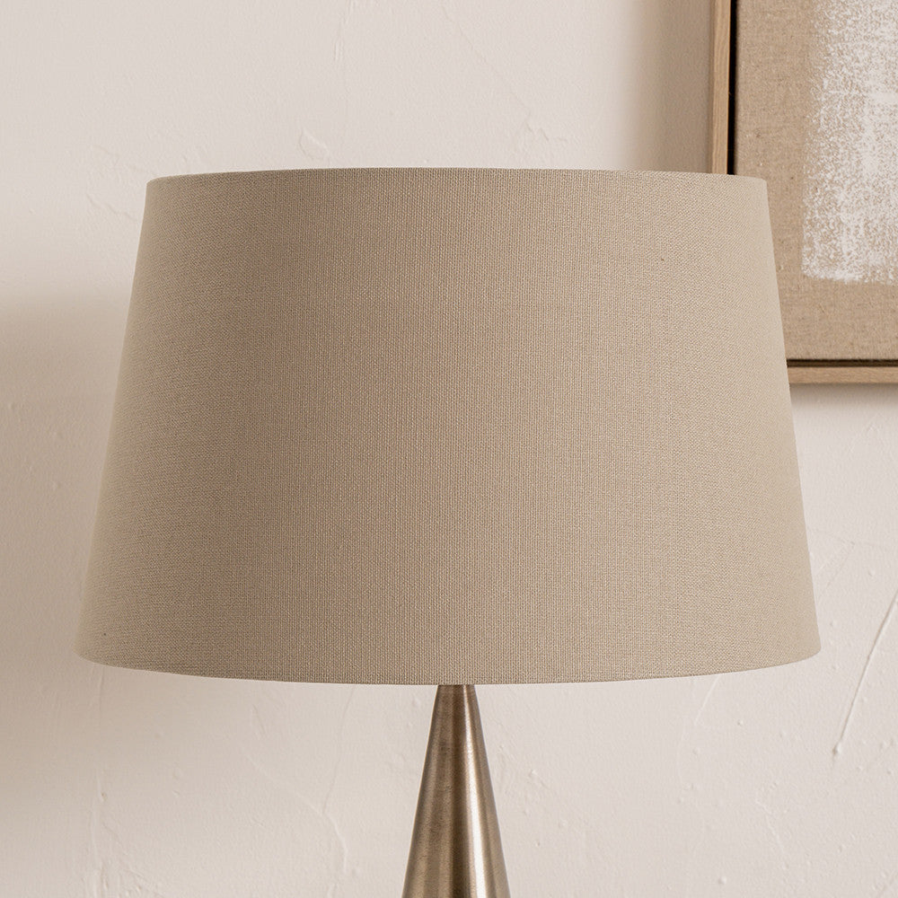 Winston 45cm Taupe Handloom Tapered Lampshade – Understated Elegance for UK Interiors
