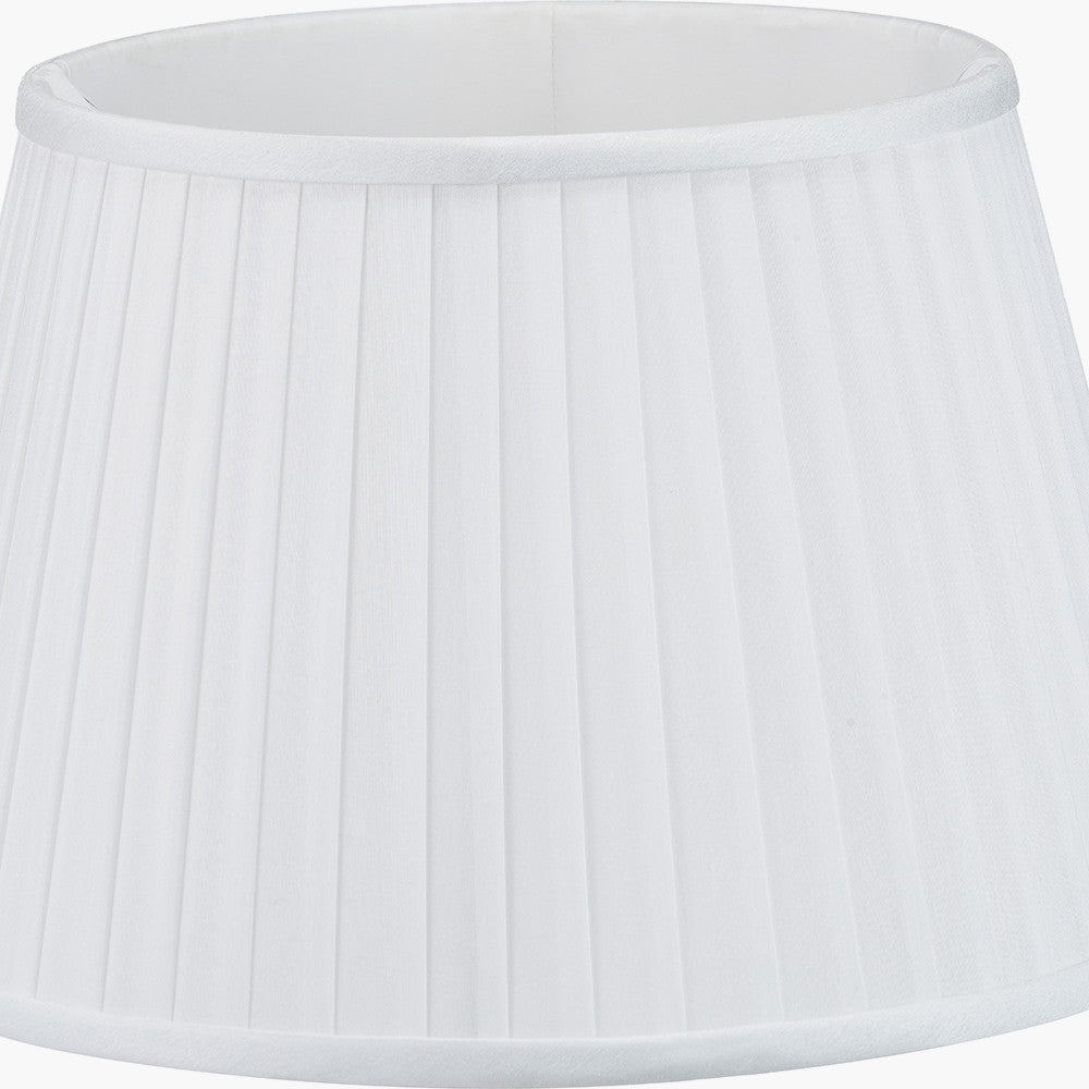 Lyndon 40cm Ivory Silk Mix Knife Pleat Tapered Lampshade