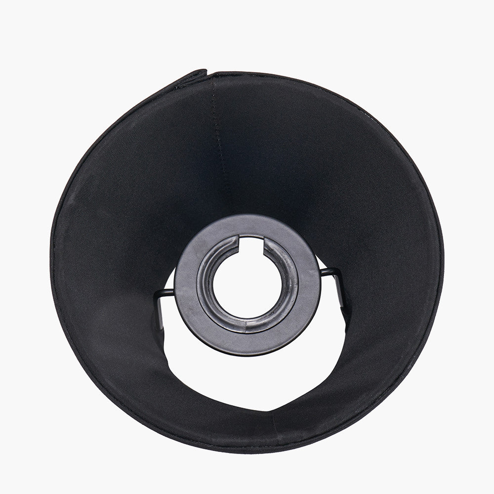 Lyndon 15cm Black Silk Mix Knife Pleat Tapered Lampshade – Classic Elegance for Modern UK Homes