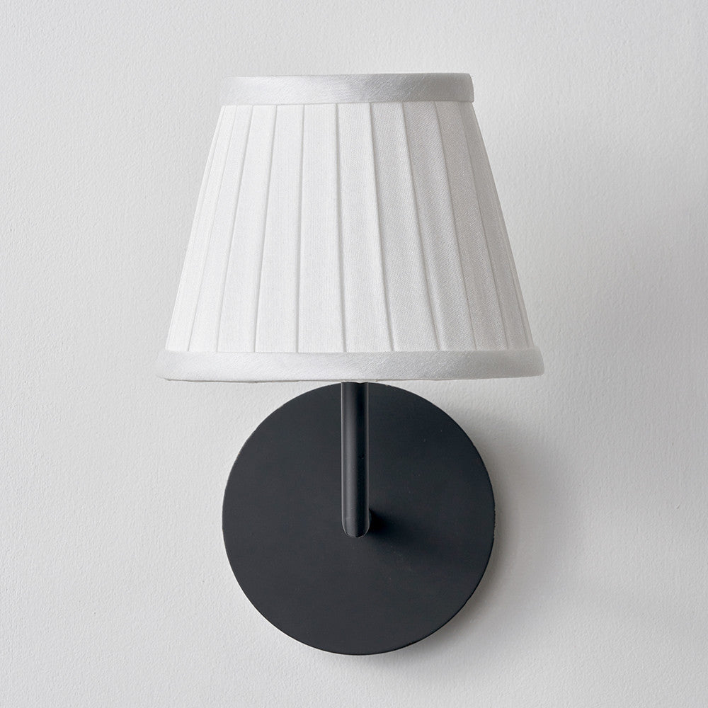 Lyndon 15cm Ivory Silk Mix Knife Pleat Tapered Lampshade – Timeless Style for Elegant UK Homes
