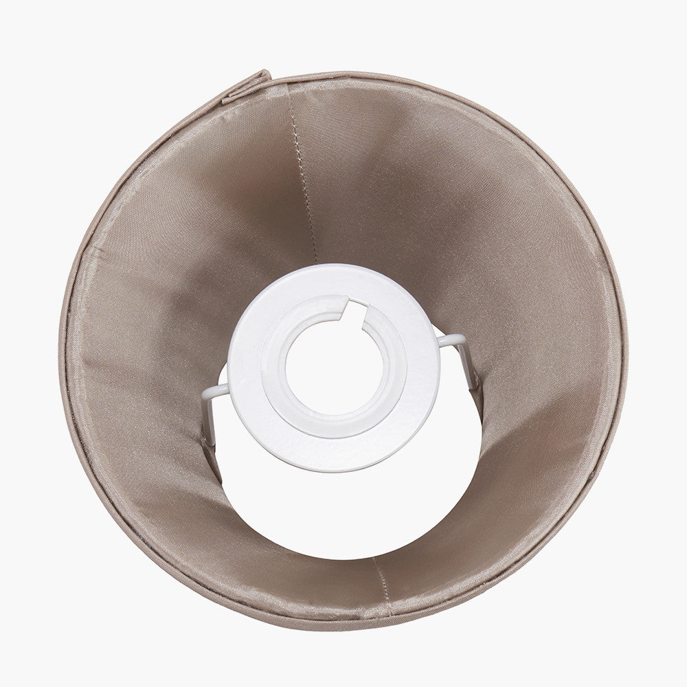 Lyndon 15cm Taupe Silk Mix Knife Pleat Tapered Lampshade – Timeless Elegance for Modern UK Homes