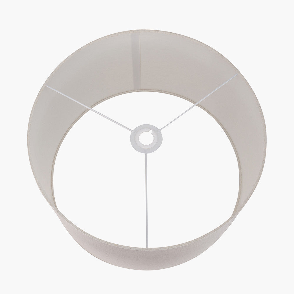 Quinn 45cm Slubby Hopsack Cylinder Lampshade – Timeless Texture and Effortless Elegance