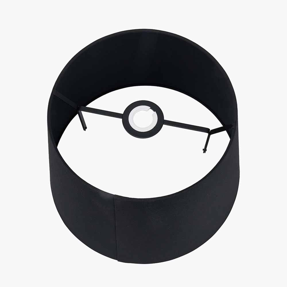 Adelaide 30cm Black Tapered Cotton Mix Lampshade – Sleek Elegance for Contemporary Living