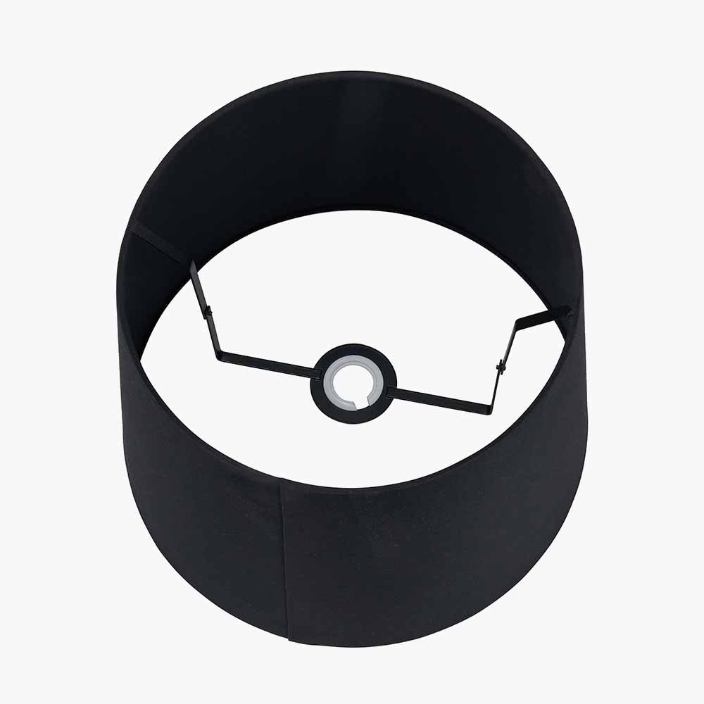 Adelaide 30cm Black Tapered Cotton Mix Lampshade – Sleek Elegance for Contemporary Living
