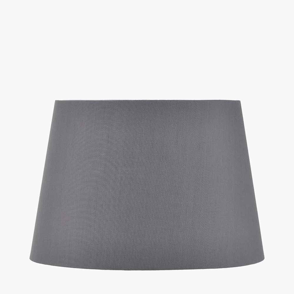 Adelaide 30cm Steel Grey Tapered Cotton Mix Lampshade – Contemporary Sophistication for Every Interior