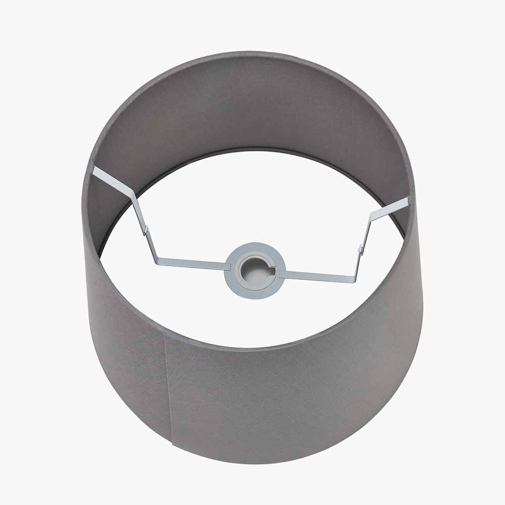 Adelaide 30cm Steel Grey Tapered Cotton Mix Lampshade – Contemporary Sophistication for Every Interior