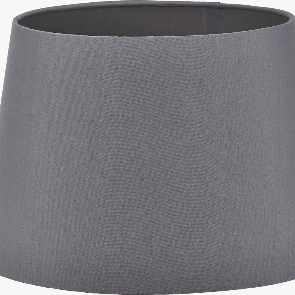 Adelaide 30cm Steel Grey Tapered Cotton Mix Lampshade – Contemporary Sophistication for Every Interior