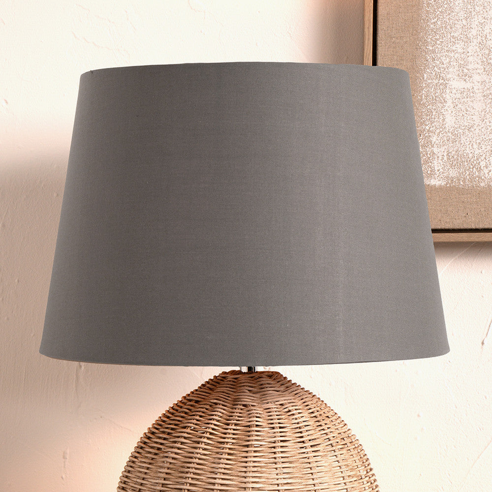 Adelaide 30cm Steel Grey Tapered Cotton Mix Lampshade – Contemporary Sophistication for Every Interior