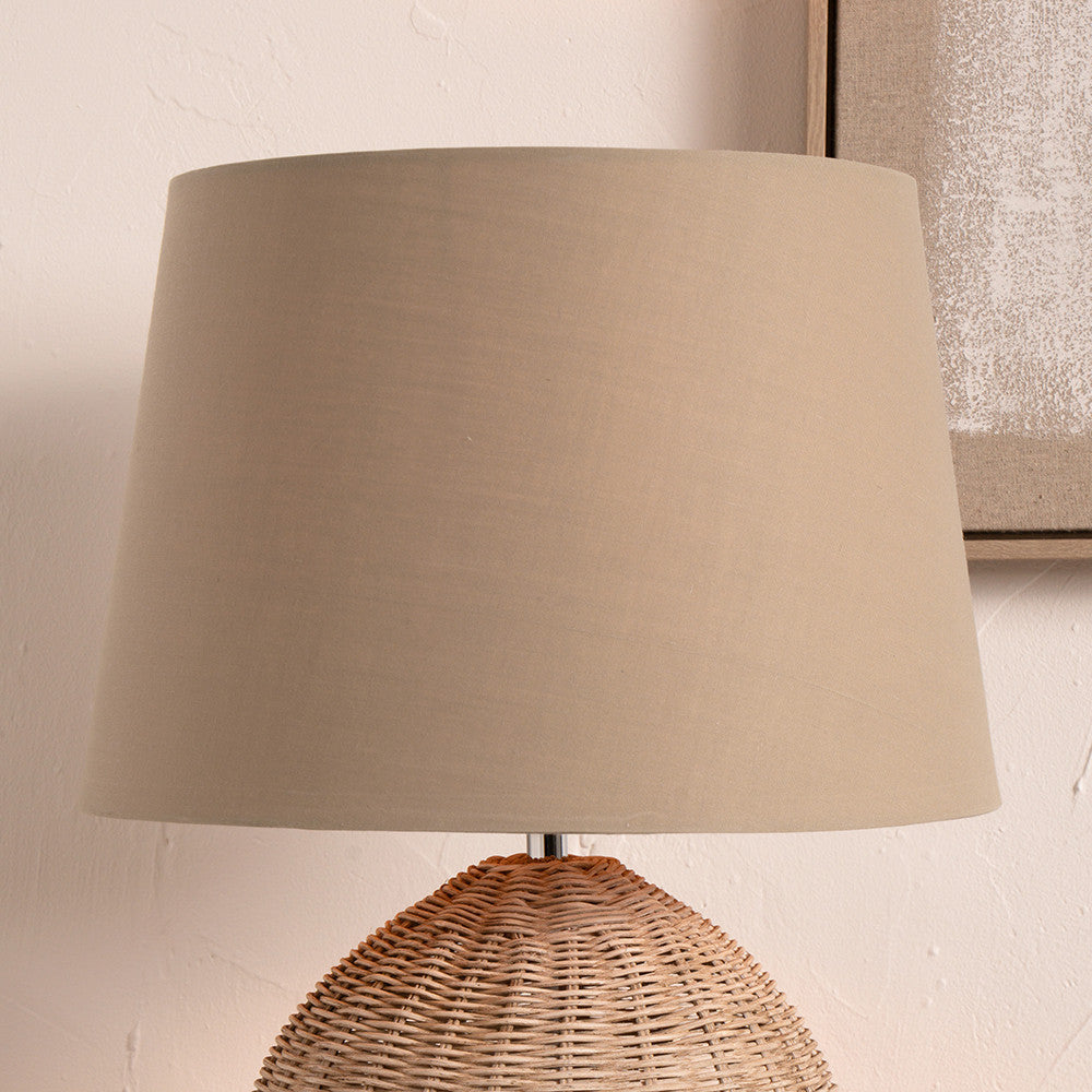 Adelaide 30cm Taupe Tapered Cotton Mix Lampshade – Timeless Warmth for Every Interior