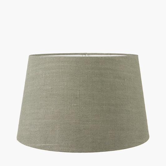 Milos 30cm Pistachio Green Linen Tapered Lampshade – Natural Texture with Contemporary Elegance