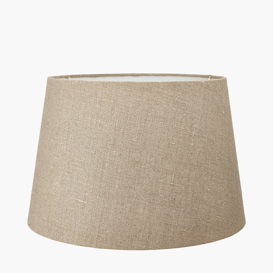 Milos 30cm Natural Linen Tapered Lampshade – Timeless Texture for Modern Rustic Homes