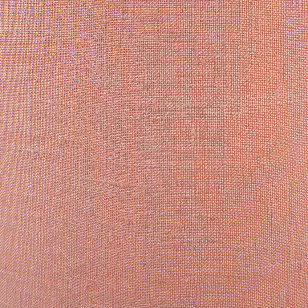 Edward 40cm Apricot Linen Cylinder Lampshade | Rustic Jute Shade