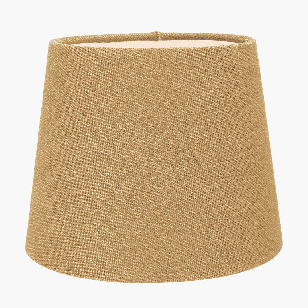 Pelham 15cm Taupe Handloom Tapered Candle Clip Lampshade – Classic Textured Design