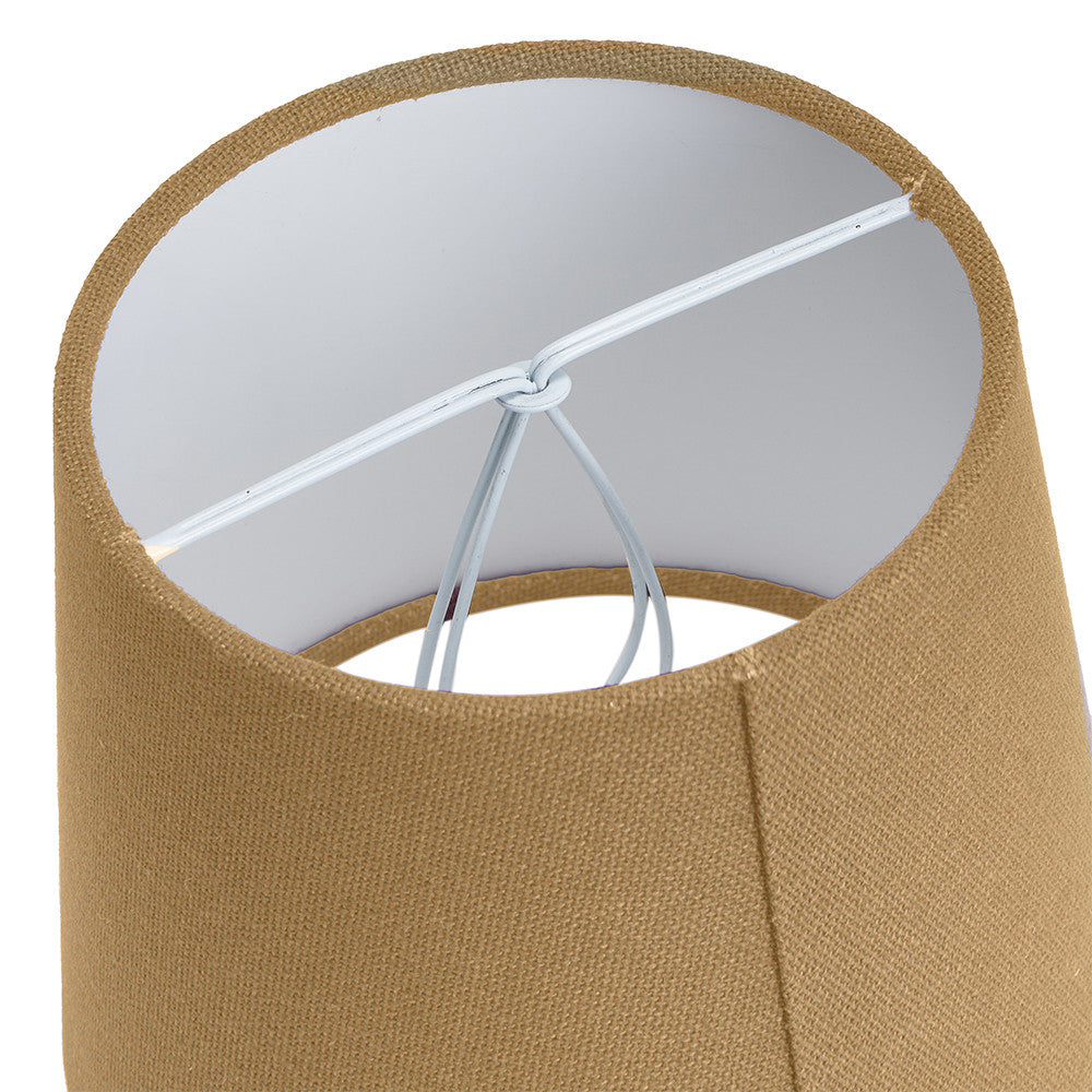 Pelham 15cm Taupe Handloom Tapered Candle Clip Lampshade – Classic Textured Design