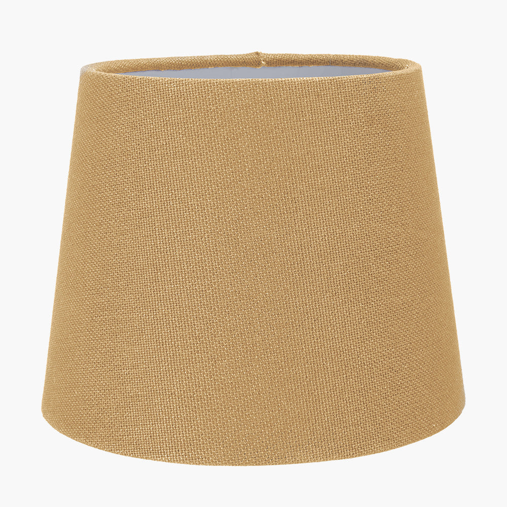 Pelham 15cm Taupe Handloom Tapered Candle Clip Lampshade – Classic Textured Design